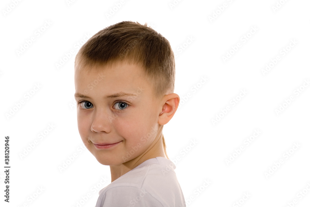 Boy eight years. Children's hairdo - series of 5 photos Boy eight years. Children's hairdo - series of 5 photos