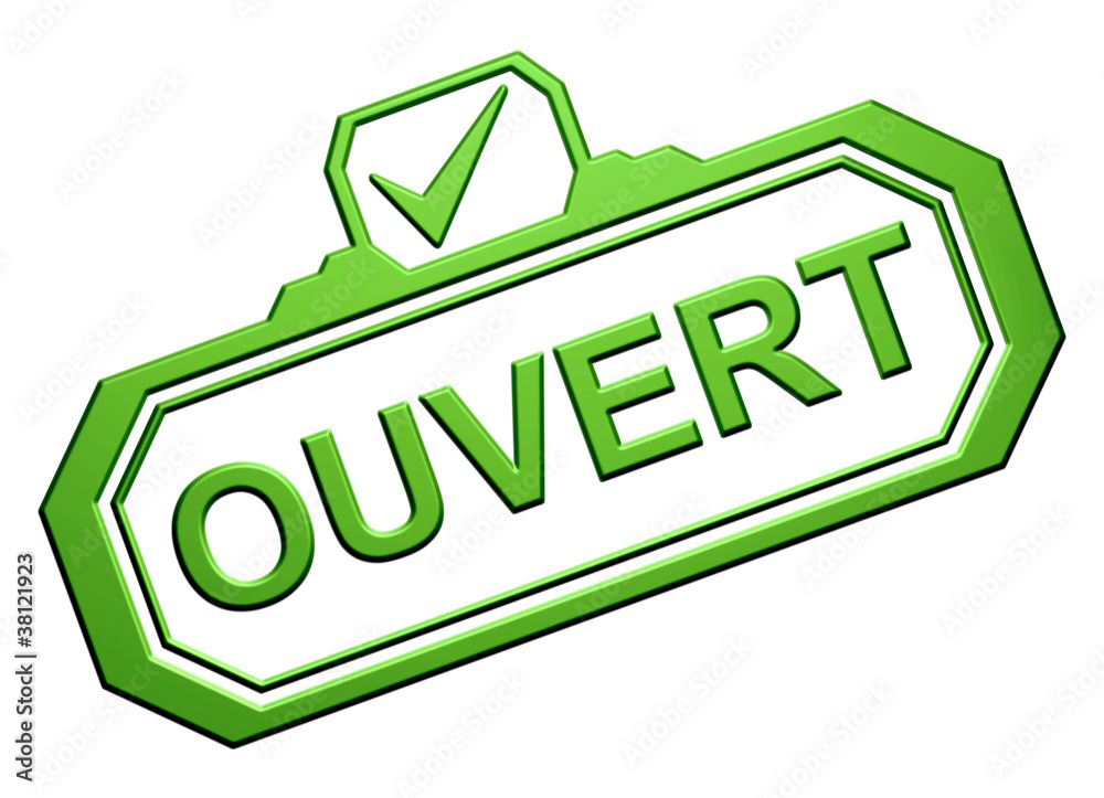 Tampon "Ouvert" Illustration Stock | Adobe Stock