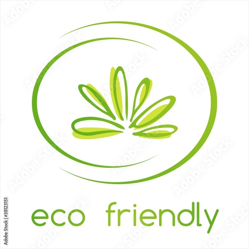 water lily , green Eco friendly business logo design