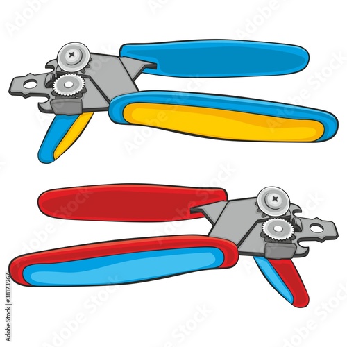 two colored can openers