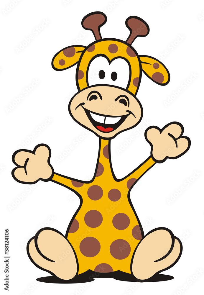 Fototapeta premium Sitting Giraffe