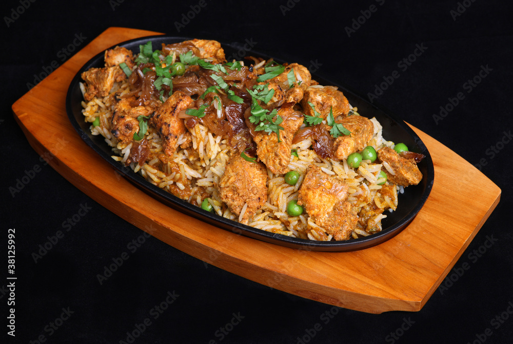 Indian Chicken Tikka Biriyani Stock Photo | Adobe Stock