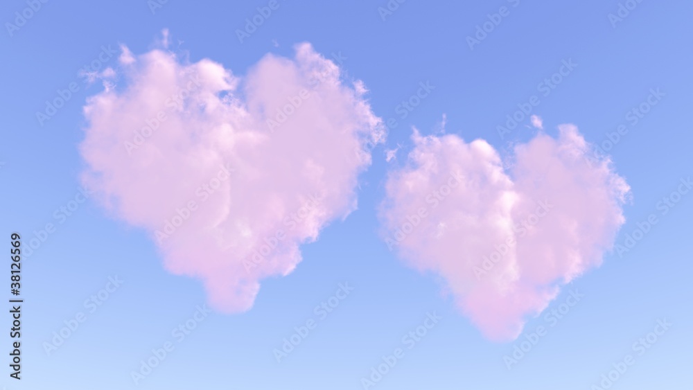 two hearts from clouds two hearts from clouds