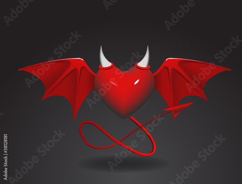 Vector Devil Heart