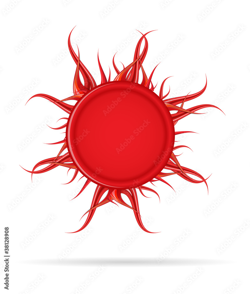 Sun with fire rays vector format Sun with fire rays vector format