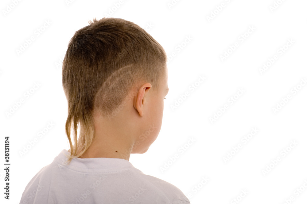 Boy eight years. Children's hairdo - series of 5 photos Boy eight years. Children's hairdo - series of 5 photos