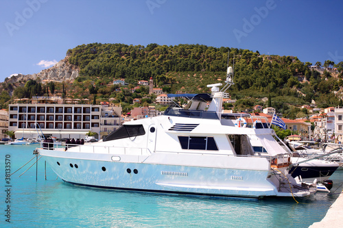 Luxury boat on azure sea, Zakynthos Island, Greece © Tomas Marek
