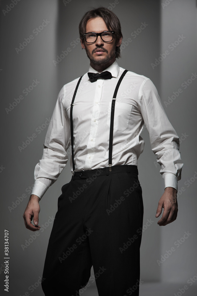 Fototapeta premium Handsome man wearing suit