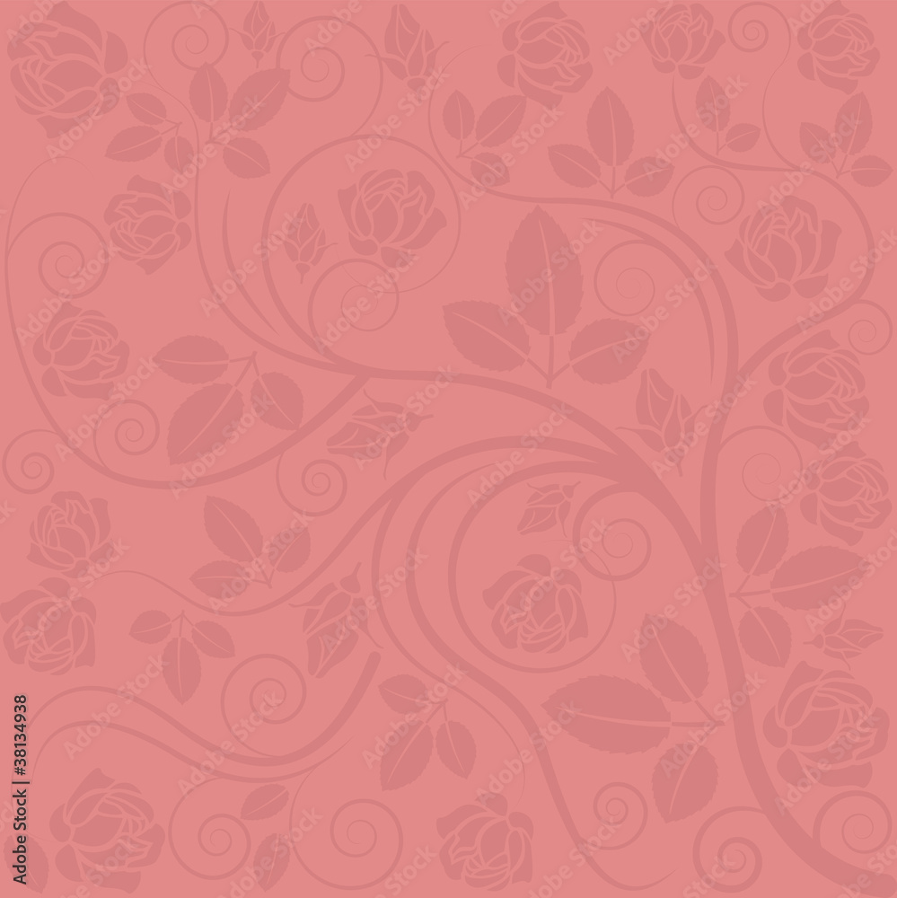 background with floral decorations