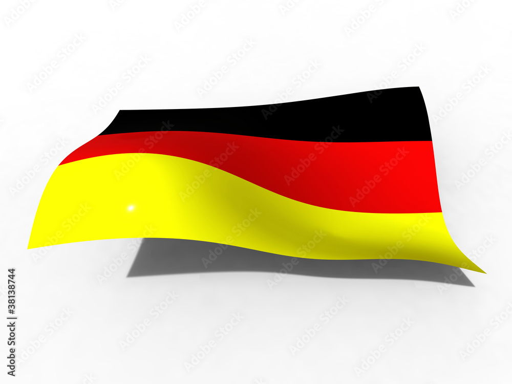 Obraz premium 3d illustration of the Germany flag that waves with wind