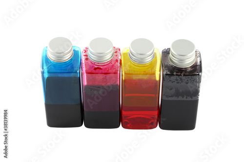 Color ink bottles of inkjet printer.