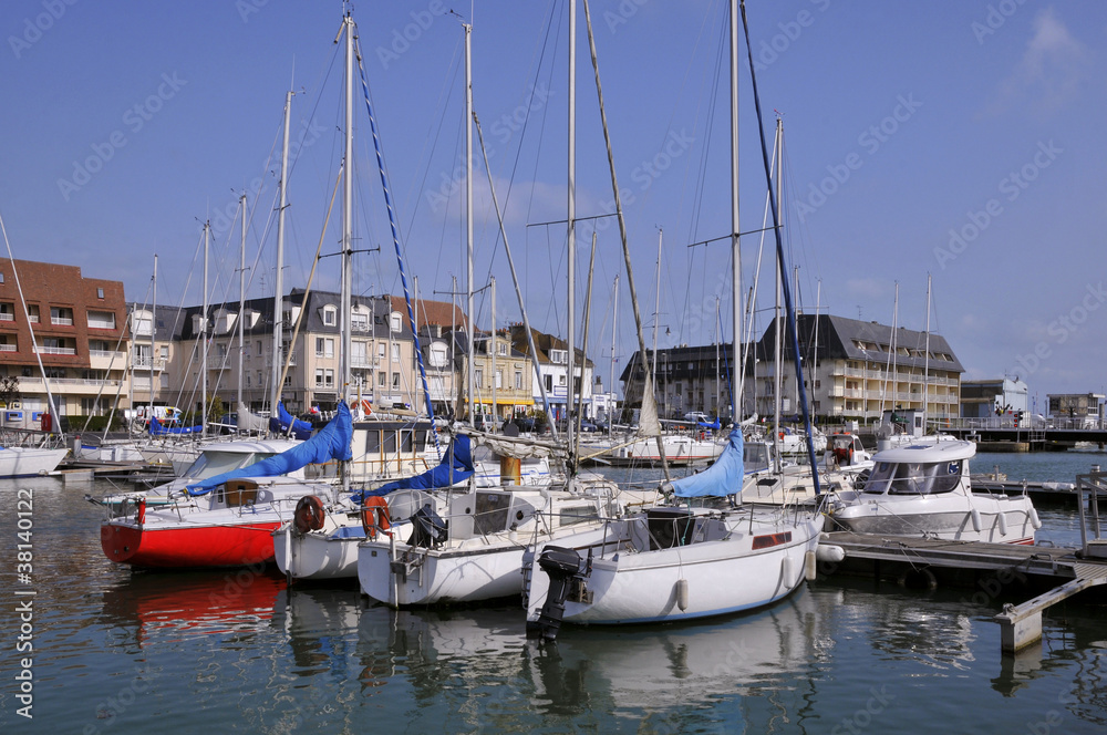 Port of Courseulles sur Mer in France