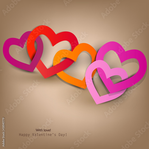 Gift card. Valentine's Day. Vector background