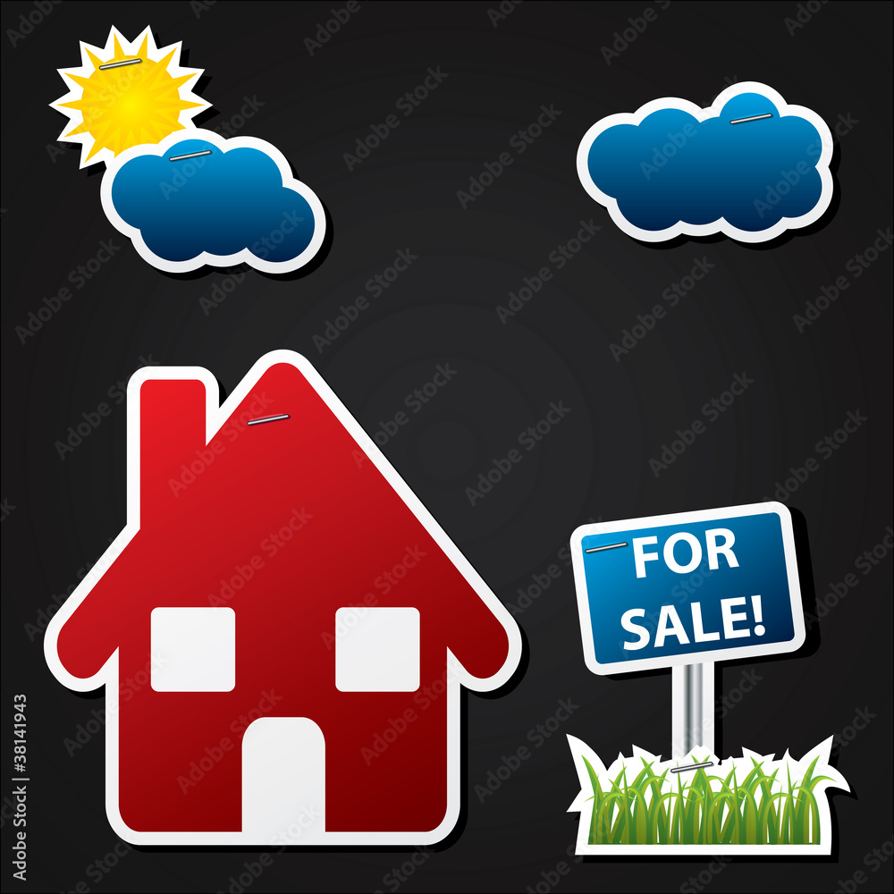 Fototapeta premium House sale advertising