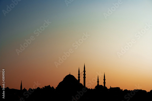 mosque and minarets