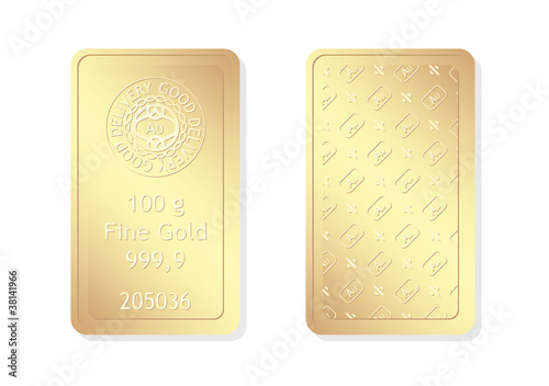 100g minted gold bar