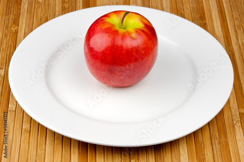 Apple On Plate photo