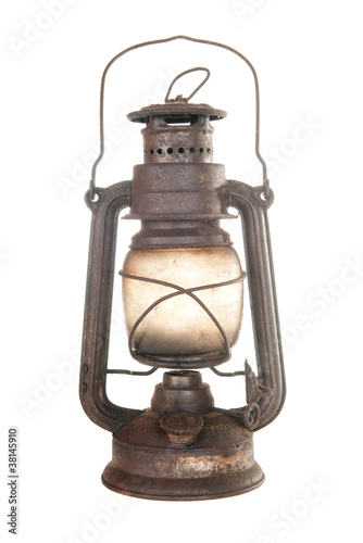 alte rostige petroleumlampe