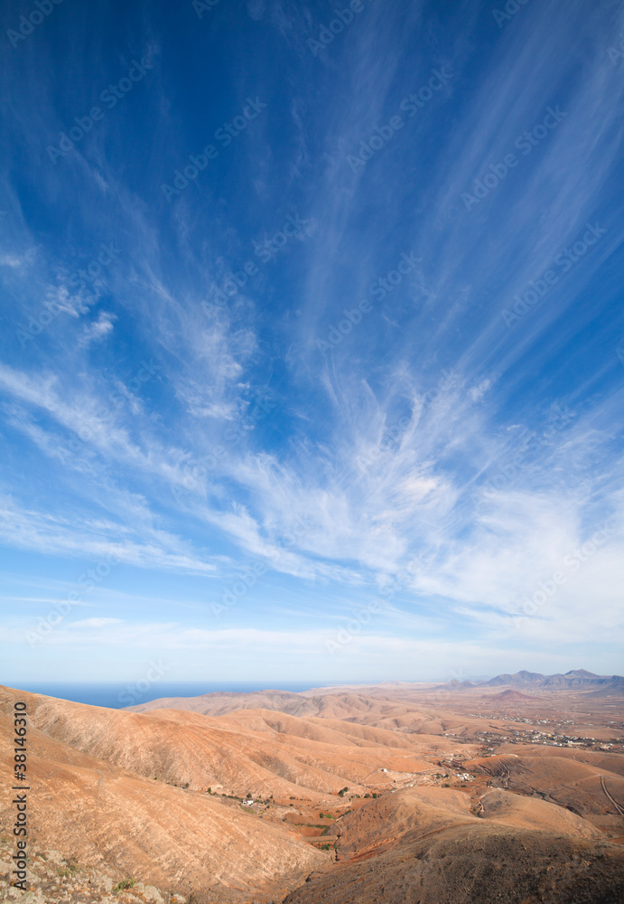 Fuerteventura, Canary Islands, view from Mirador de Guise y Ayos