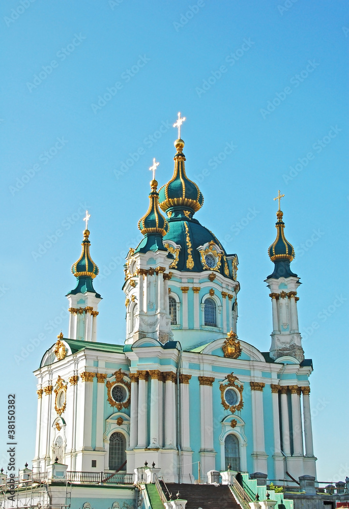 St. Andrew's church in city Kiev, Ukraine