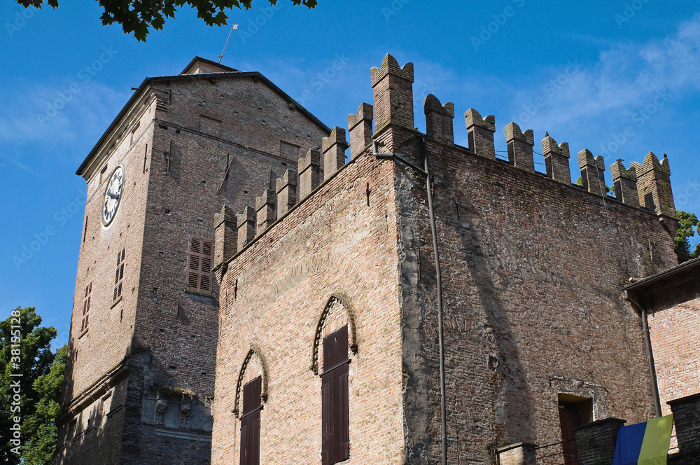 Rossi Fortress of  San Secondo Parmense. Emilia-Romagna. Italy.