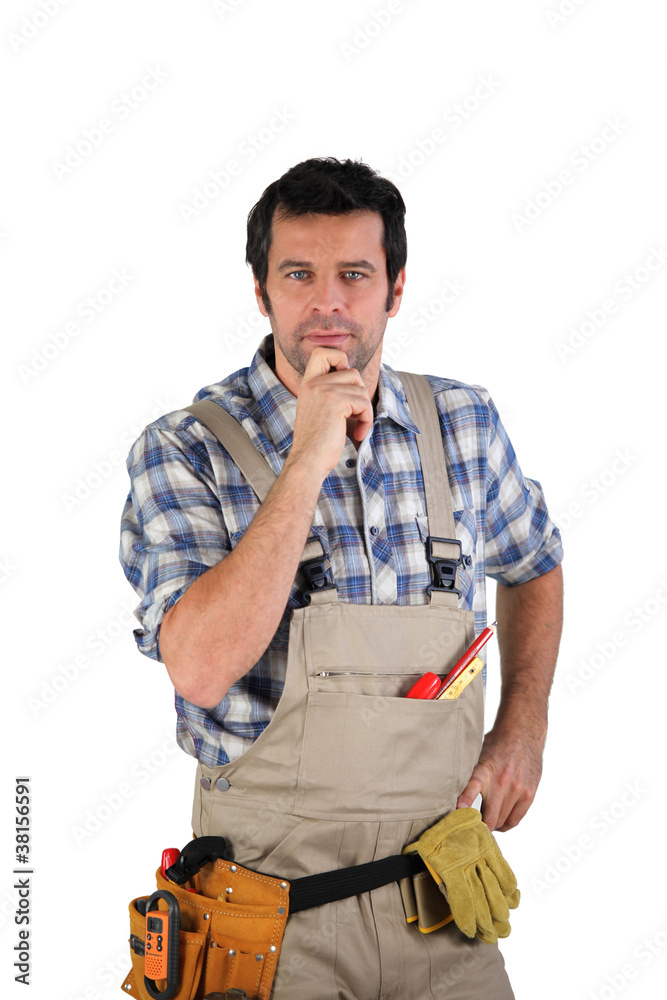 Thoughtful carpenter Thoughtful carpenter