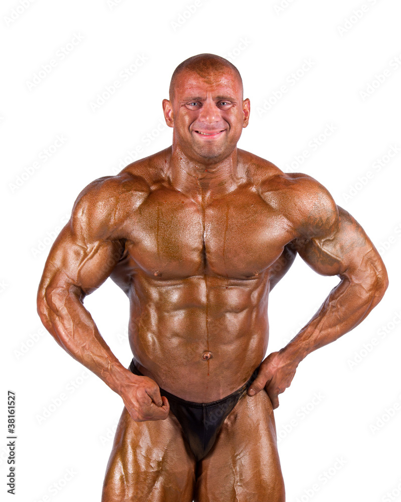 bodybuilder flexing bodybuilder flexing