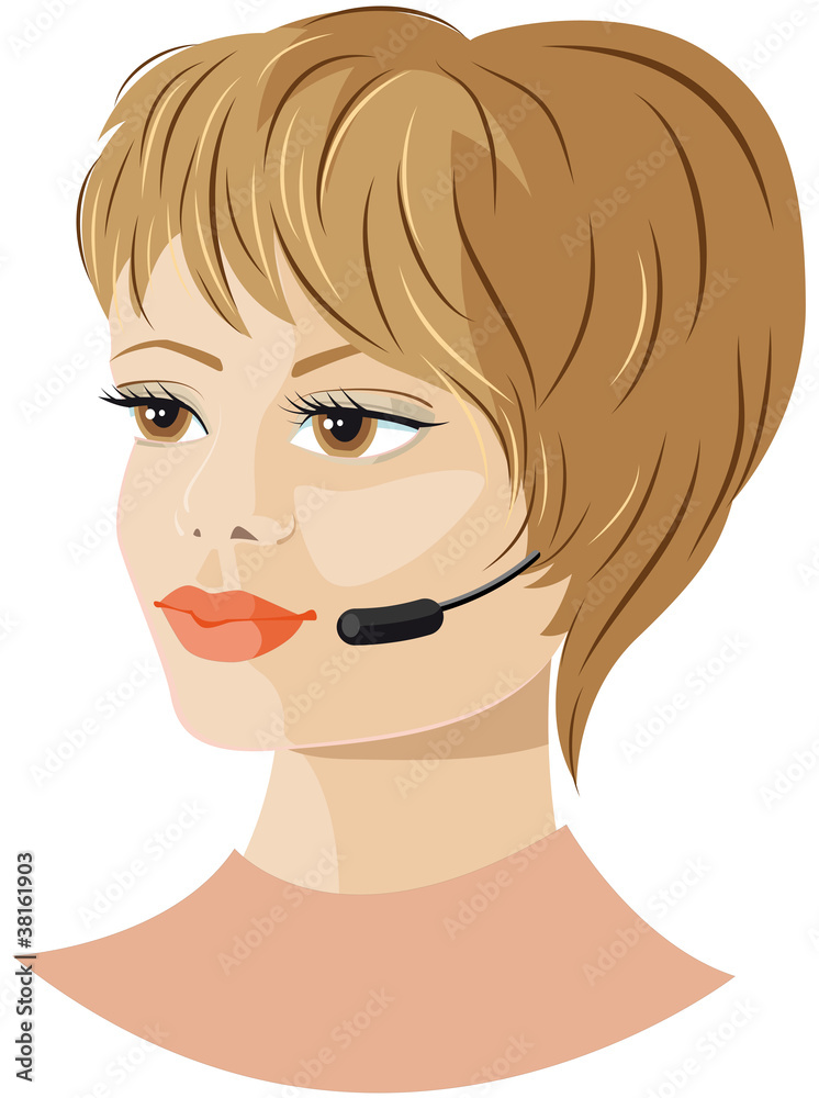 Girl headset support Girl headset support