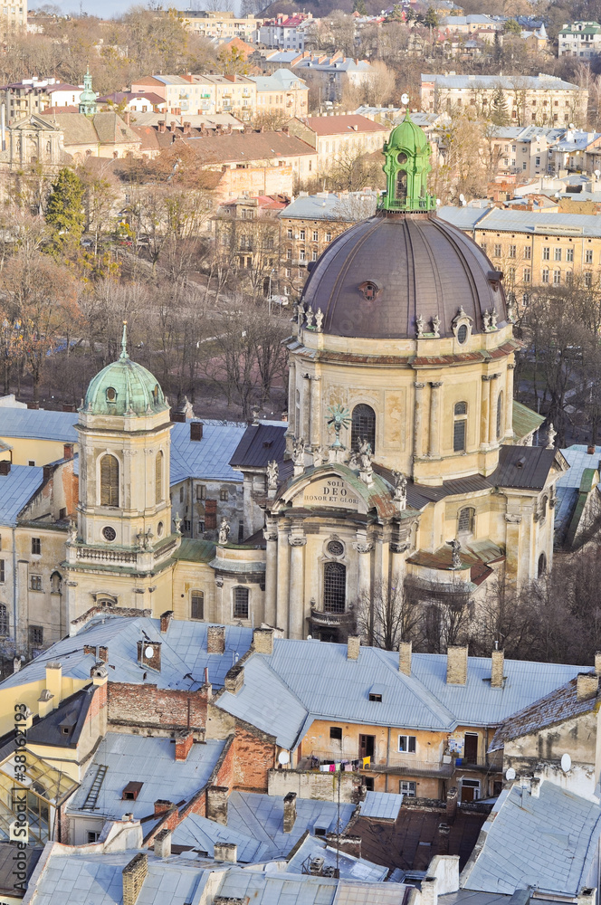 Lviv, view on the Dominican Church