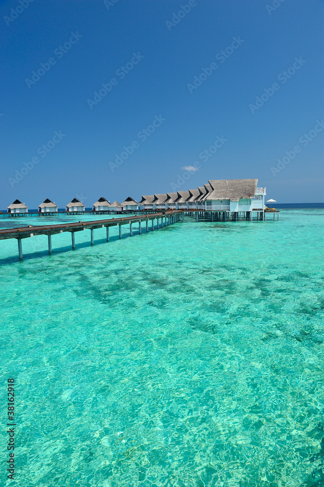 Maldive water villa