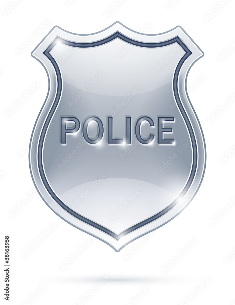 police badge vector illustration isolated on white background
