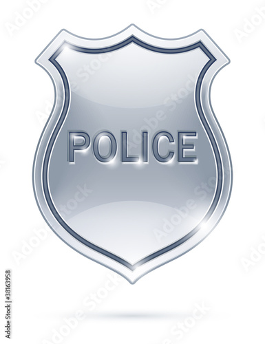 police badge vector illustration isolated on white background