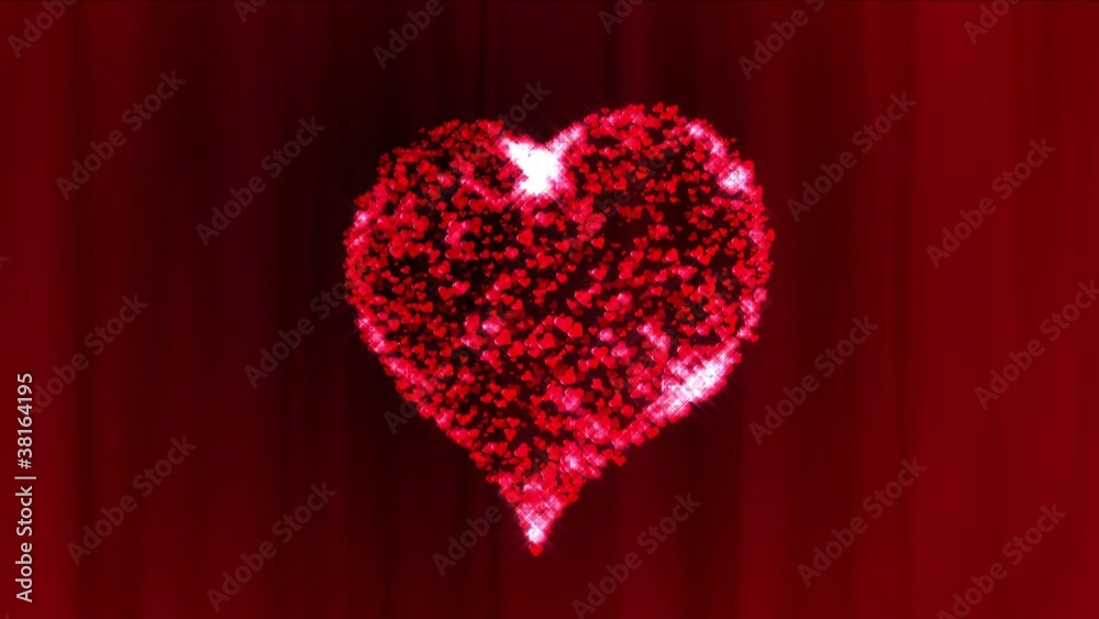 Big heart is broken into thousands of small hearts