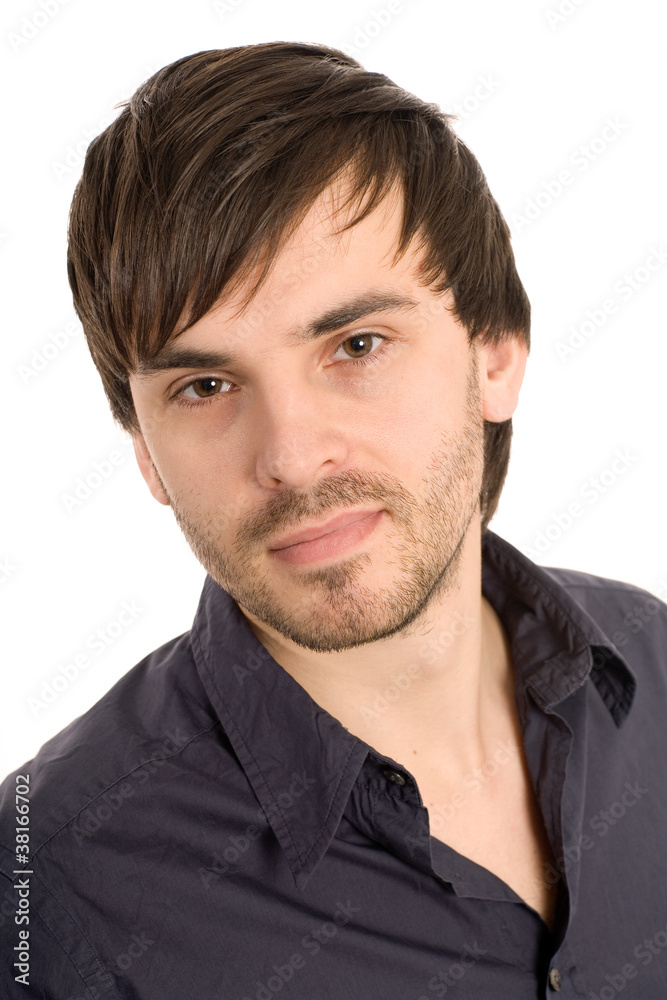 Obraz premium Handsome young man with a stylish hairdo