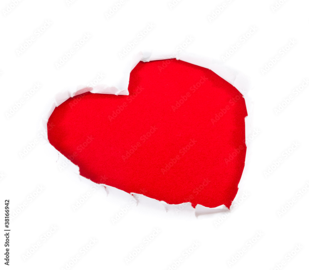 Paper Heart, a symbol of the holiday Valentine's Day