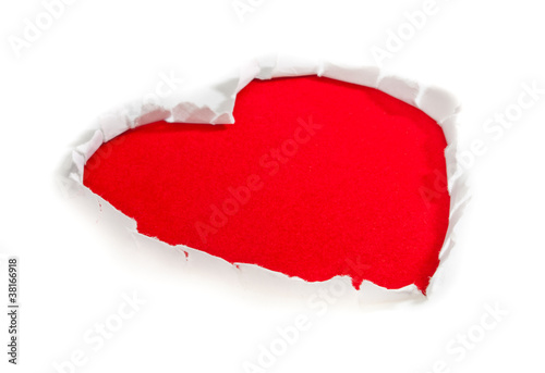 Paper Heart, a symbol of the holiday Valentine's Day