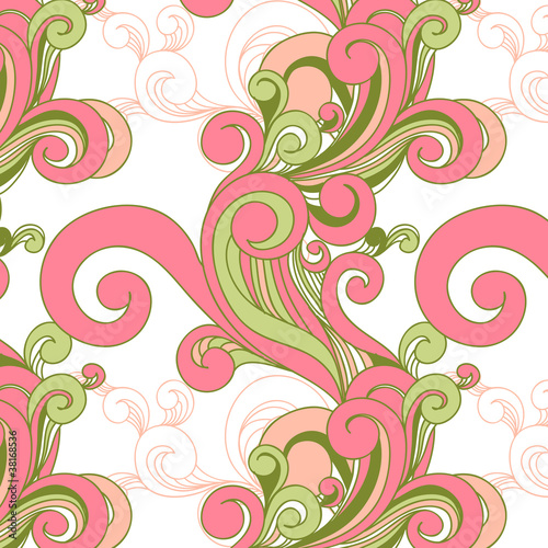 vector seamless pattern with swirls