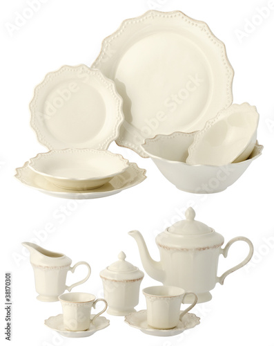 ceramic plates and cups