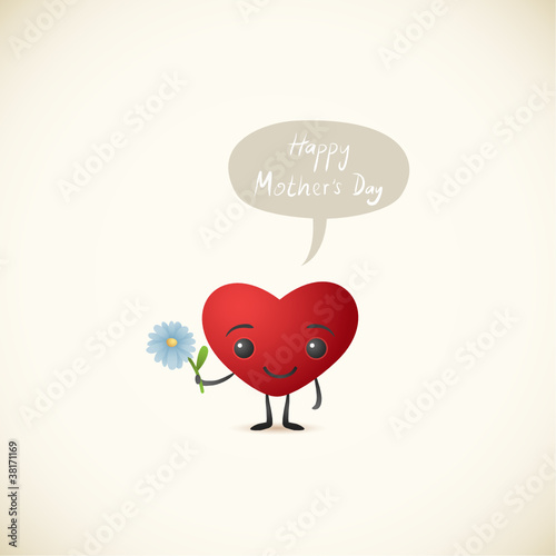 Cartoon heart, Happy Mother's Day 1