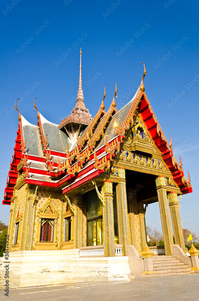 Thai Temple with blue sky