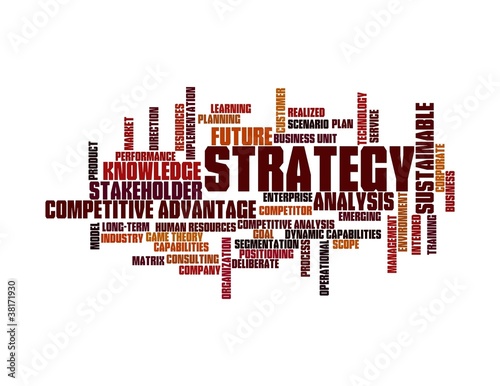 strategy word cloud - red