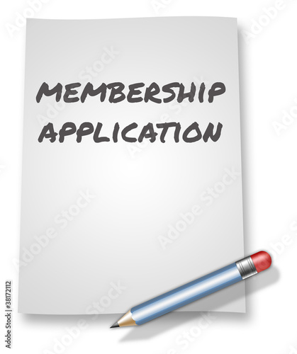 Paper & Pencil Illustration "Membership Application"