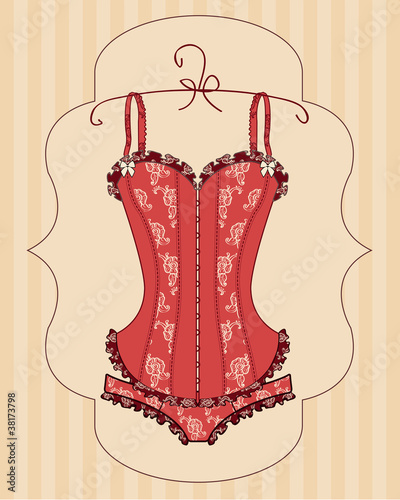 Canvas-taulu vintage corset