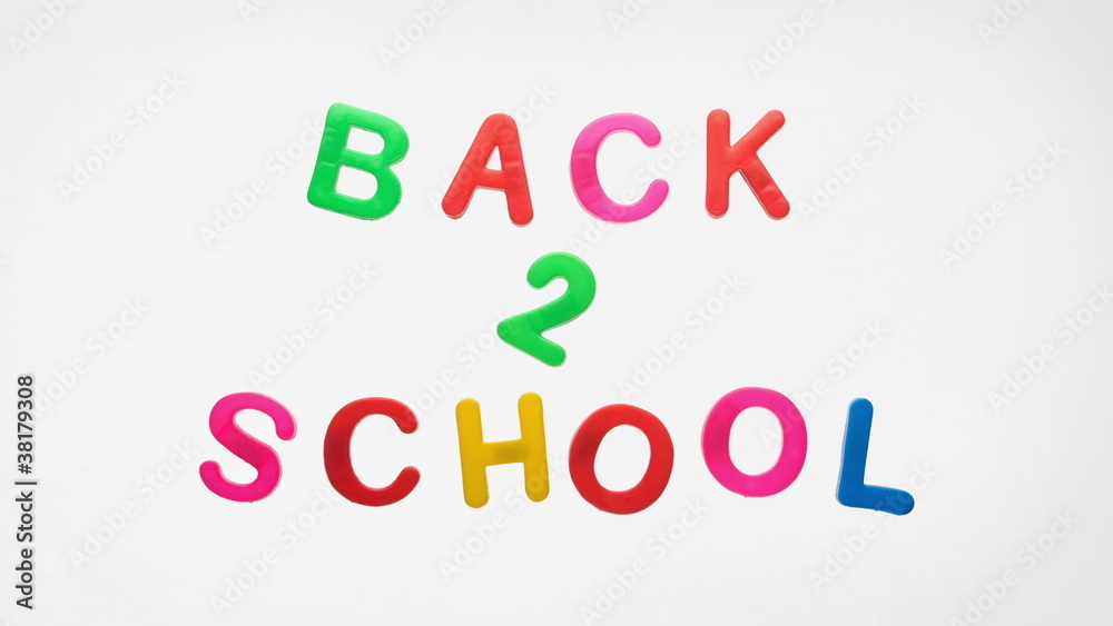 Stop motion animation, Back 2 School, real plastic letters Stop motion animation, Back 2 School, real plastic letters