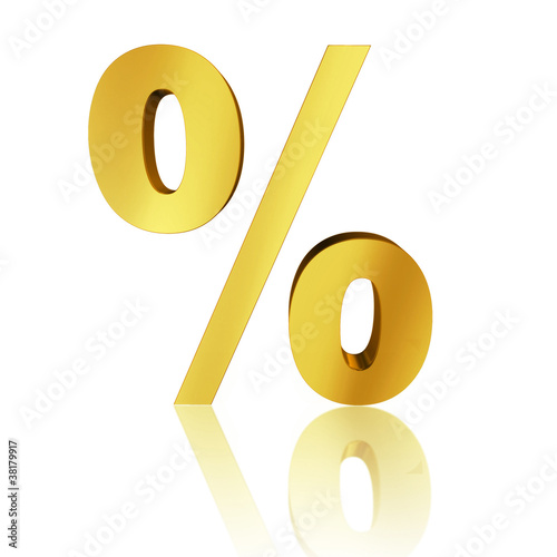 3D percent sign