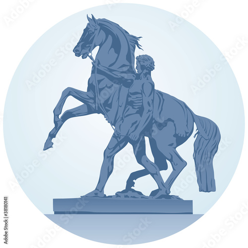 Horse sculpture from st. Petersburg, Russian Landmark