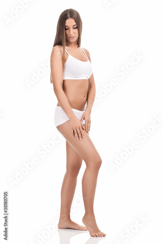 pretty girl with perfect legs