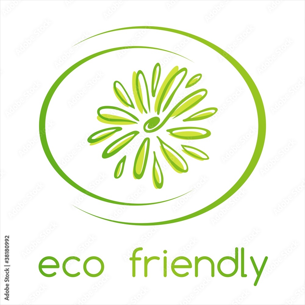 Green Eco friendly business logo design