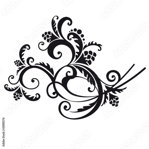abstract floral swirl