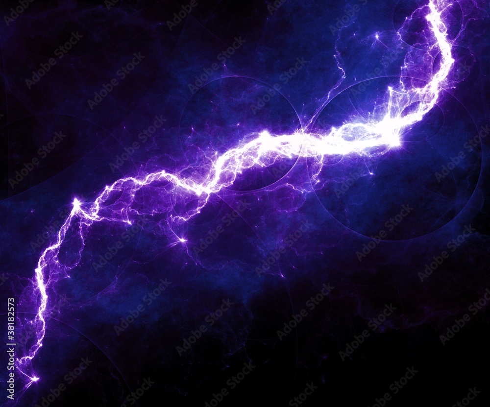 Naklejka premium blue fantasy lightning
